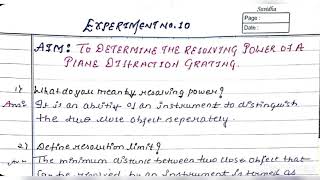 5 most important viva quesfor DETERMINATION of resolving power of plane DIFFRACTION grating [upl. by Chere789]