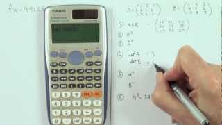 Matrix calculations using the Casio fx991ES PLUS calculator [upl. by Dorisa]