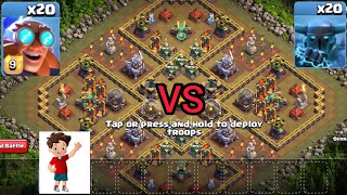 electro giant and momma pekka vs cold flame clash of clans [upl. by Lizette]