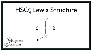 HSO4 lewis structure Bisulfite ion [upl. by Iinden]