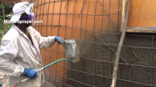 🎆 Stucco Sprayer Hopper Gun Application Video 🎆 [upl. by Ritter]