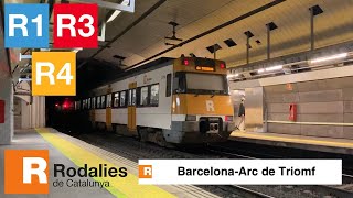 Circulaciones Rodalies de Catalunya por Arc de Triomf [upl. by Nnaycart]