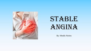 Stable angina  clinical features investigations management [upl. by Yllod996]