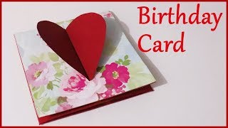 Heart Lock Accordion Card  diy birthday card  DIY tutorial by diy quick crafts [upl. by Akerehs]