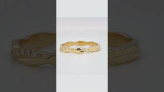 Intertwined Band Diamond Ring White Gold 18K [upl. by Hedi723]