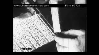 Monotype and Linotype and melting printing blocks Archive film 62726 [upl. by Drewett]