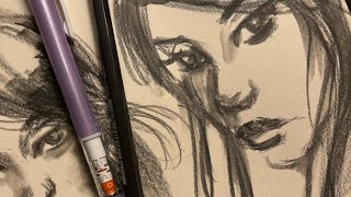 Sketch With Me ✏️📔￼ trying new supplies and chatting about vision loss 😮‍💨🤗￼￼ [upl. by Nerred881]