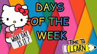 Days Of The Week Song  Learn 7 Weekdays  Preschool Learning  Homeschooling For Kids  Week Song [upl. by Atsiuqal]