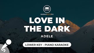 Love In The Dark  Adele Lower Key  Piano Karaoke [upl. by Findlay]