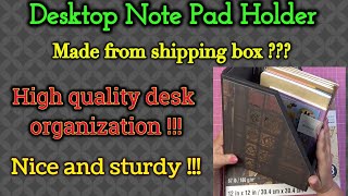 Desktop Note Pad Holder  very nice and sturdy piece  Great desk organizer [upl. by Asuncion543]