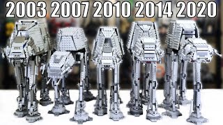 LEGO Star Wars ATAT Comparison 4483 10178 8129 75054 75288  2003 2007 2010 2014 2020 [upl. by Onoitna82]