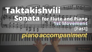 Taktakishvili  Sonata for Flute and Piano 1st Mov Piano Accompaniment Fast [upl. by Coucher]