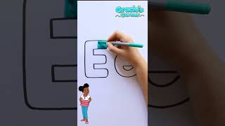 Learning to draw the letter E with Gracies Corner graciescorner [upl. by Clarinda]