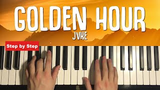 JVKE  golden hour Piano Tutorial Lesson [upl. by Anilok99]