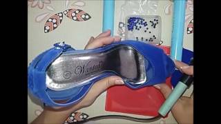 DIY Como reparar unos zapatos rotos con pedreria [upl. by Hui]