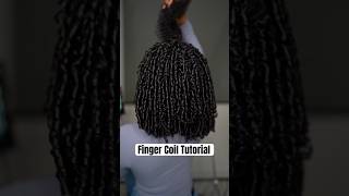 Finger Coiling LONG natural hair But… was it worth it😰 naturalhair fingercoils curlyhairstyles [upl. by Lemahs]