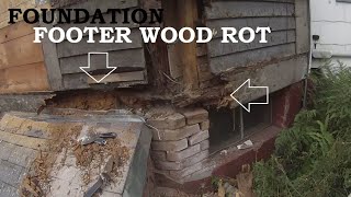 Major Foundation Wood Rot Repair Footer [upl. by Htedirem]