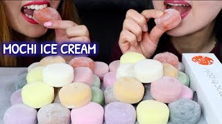 ASMR MOCHI ICE CREAM soft and sticky eating sounds 모찌 아이스크림 리얼사운드 먹방 もちアイス  KimampLiz ASMR [upl. by Burchett]