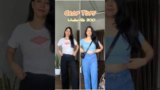 Crop tops under Rs200 shorts fashion shorts haul youtubeshorts tops croptop trending yt [upl. by Assirim111]