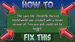 How To Fix ALL Terraria WorldPlayer Errors On Android Working [upl. by Llemmart277]