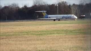 Allegiant MD80 Toledo Express Airport Takeoff 10 Nov 2013 [upl. by Siramad]