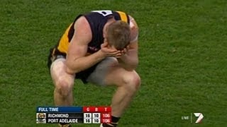 PTV The final two minutes  Richmond v Port Adelaide Round 23 2012 [upl. by Sturdivant]