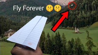 How to make a paper airplane to fly forever  Paper Airplane fly far [upl. by Hax129]