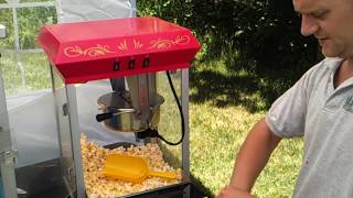 How to use 8oz Popcorn Machine kettle  Party Rentals  Home Theater  Movie FULL DEMO [upl. by Marieann]