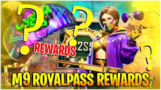 C2S5 M9 ROYAL PASS TIER REWARDS IN BGMI  C2S4 M9 ROYAL PASS REWARDS PUBG MOBILE  M9 1 TO 50 REWARD [upl. by Herrah]