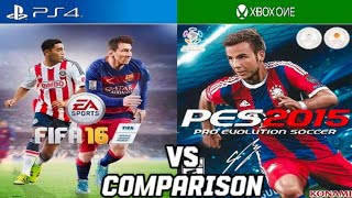 FIFA 16 PS4 Vs PES 2015 Xbox One [upl. by Aleras604]