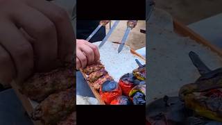 Shish kebab cooked by coolchef cooking shishkebab asmr [upl. by Sileas]