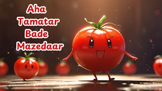 Aha Tamatar Bade Mazedaar  आहा टमाटर  Tamatar Song  Poem for Kids  Hindi Rhymes amp Songs For Kids [upl. by Ymereg720]