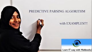 COMPILER DESIGN LECTURE  17 Algorithm for Predictive Parsing  LL1 Parsing [upl. by Atinehs]