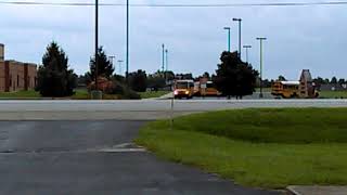 Knightstown School buses leaving from high school 2018 [upl. by Tegdig]