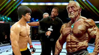 PS5  Bruce Lee vs Power Old Pro Athlete EA Sports UFC 4 [upl. by Nilde]