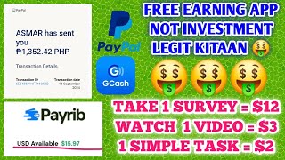 FREE GCASHPAYPAL MAGSASAGOT LANG NG SURVEY AT SIMPLE TASK KIKITA KANA EARN FREE P1352 SA GCASH [upl. by Salb]