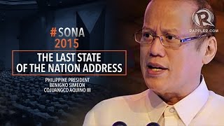 SONA 2015 Aquinos 6th State of the Nation Address [upl. by Anali]