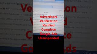 Whatsup  8510882664 Advertisers Verification Verified Complete Google Ads Unsuspended sell [upl. by Hylton936]