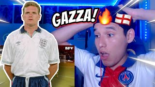 REACTION Paul Gascoigne Gazza Goals amp Skills🔥 [upl. by Onil]