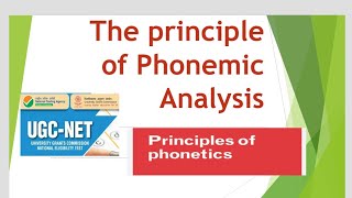 The Principles of Phonemic Analysis [upl. by Gaul551]