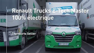 Véhicule utilitaire Renault Trucks ETech Master 100  électrique les transports Sellier témoignent [upl. by Eellac]