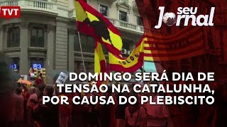 Domingo será dia de tensão na Catalunha por causa do plebiscito [upl. by Nevaed]