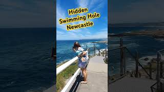 Hidden Secret Swimming Hole Newcastle Bogey Hole Best coastal ocean bath swimming pool Australia [upl. by Kulseth]