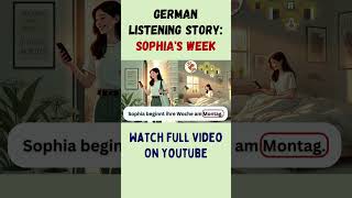 Click Here ⬆️ German Story Sophias Week  🐢 German Listening│Learning GERMAN for beginners A1 [upl. by Ojibbob]