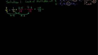 Subtracting Fractions with UNLIKE Denominators [upl. by Kenlee]