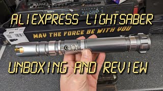 AliExpress lightsaber with pixel blade unboxing and initial review [upl. by Enitsuj]