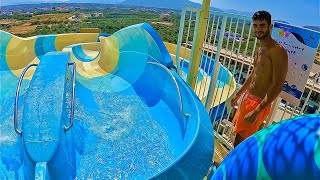 Stella Waterpark Crete  Boomerang Slide [upl. by Glinys]