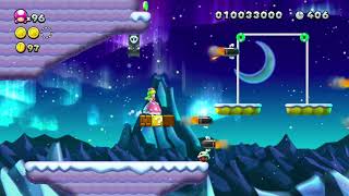 New Super Mario BrosU Deluxe Frosted Glacier4 Scaling the Mountainside ALL STAR COINS [upl. by Aleit]