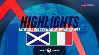 Bronze medal game Scotland v Italy  LGT World Mens Curling Championship 2024  Highlights [upl. by Enoek507]