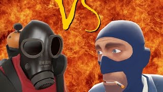 TF2 bot battle 21  Pyro VS Spy [upl. by Aihceyt]